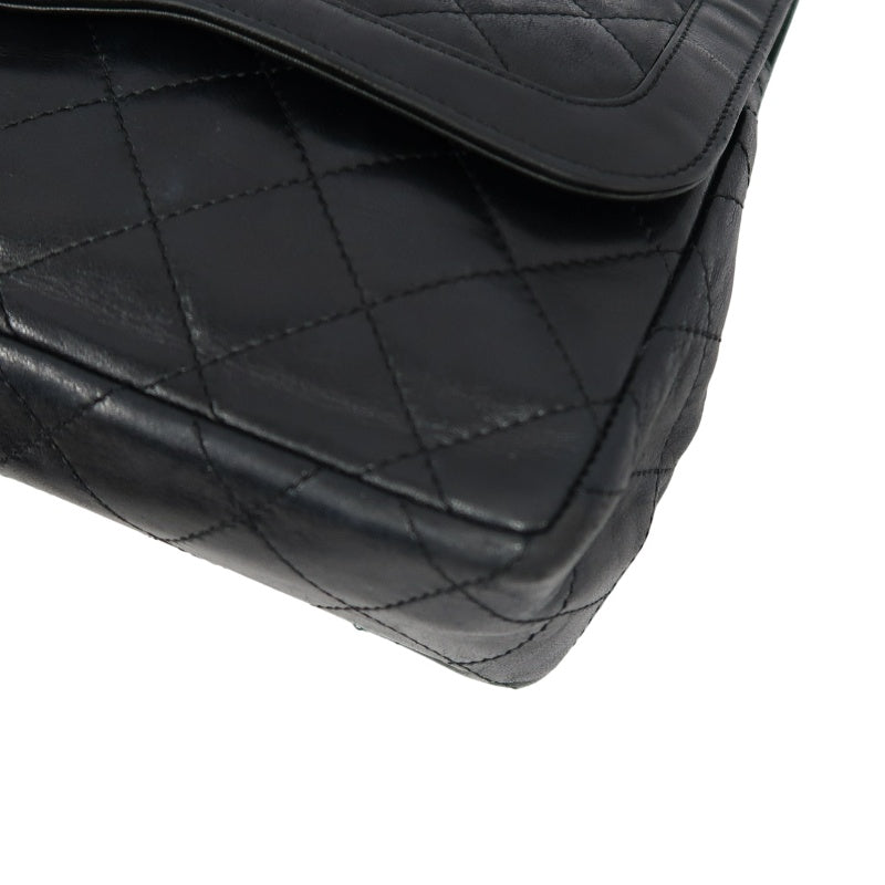 CHANEL Paris Limited Edition Matelasse Lambskin Flap Crossbody Bag Black Gold Hardware