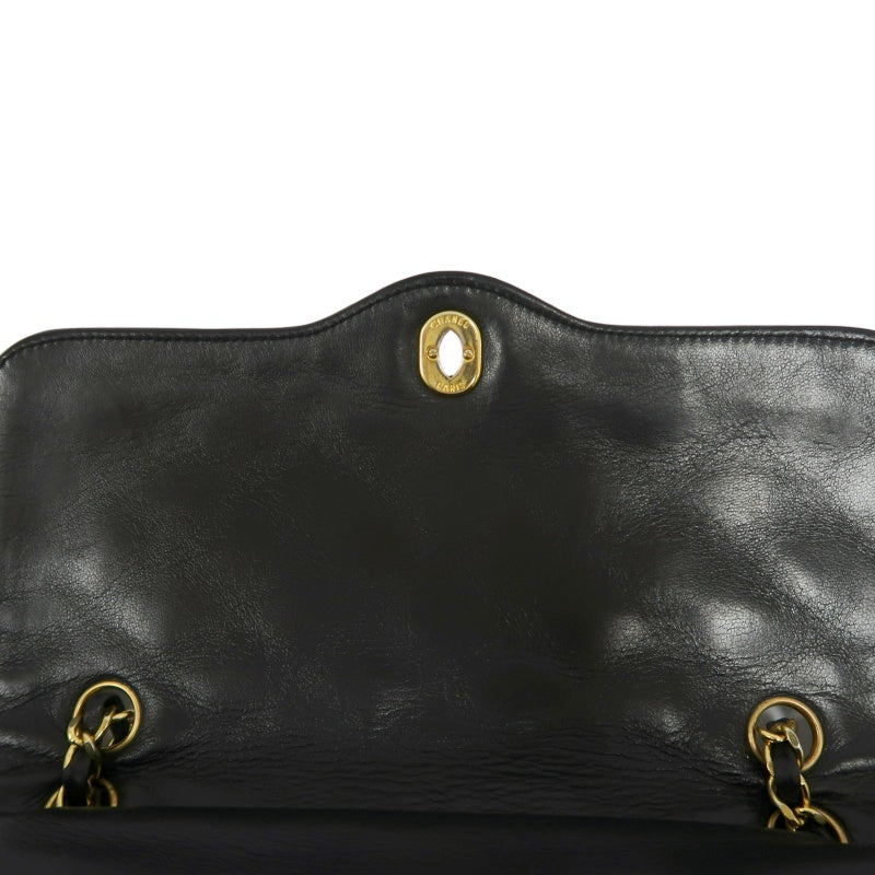 CHANEL Paris Limited Edition Matelasse Lambskin Flap Crossbody Bag Black Gold Hardware