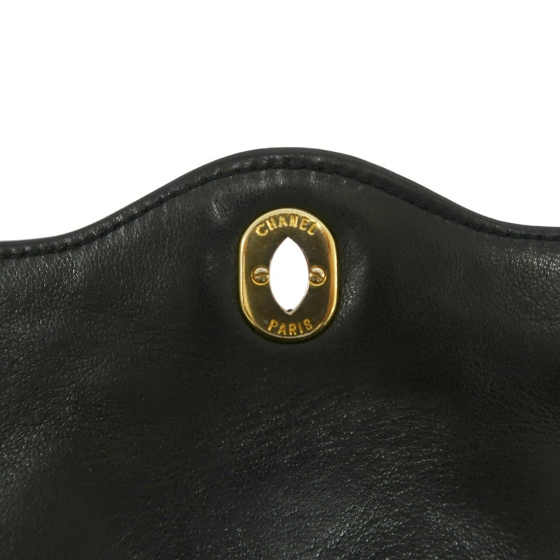 CHANEL Paris Limited Edition Matelasse Lambskin Flap Crossbody Bag Black Gold Hardware