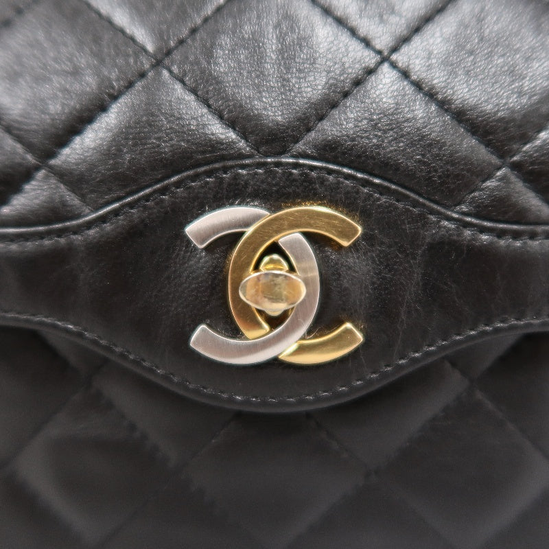 CHANEL Paris Limited Edition Matelasse Lambskin Flap Crossbody Bag Black Gold Hardware
