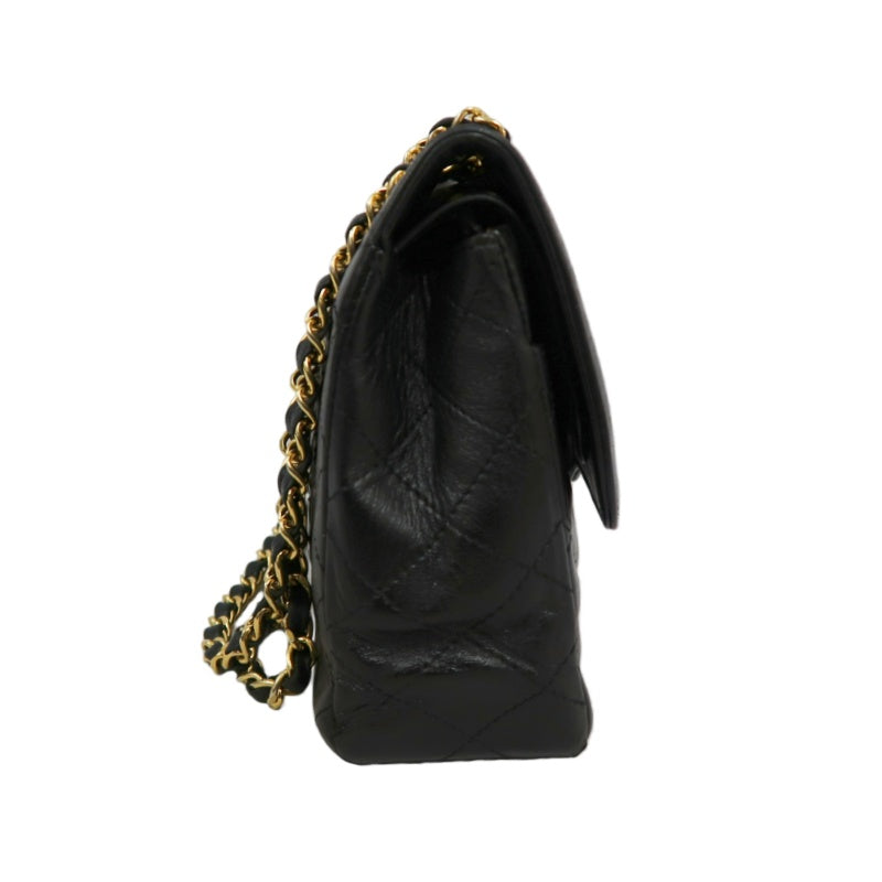 CHANEL Paris Limited Edition Matelasse Lambskin Flap Crossbody Bag Black Gold Hardware
