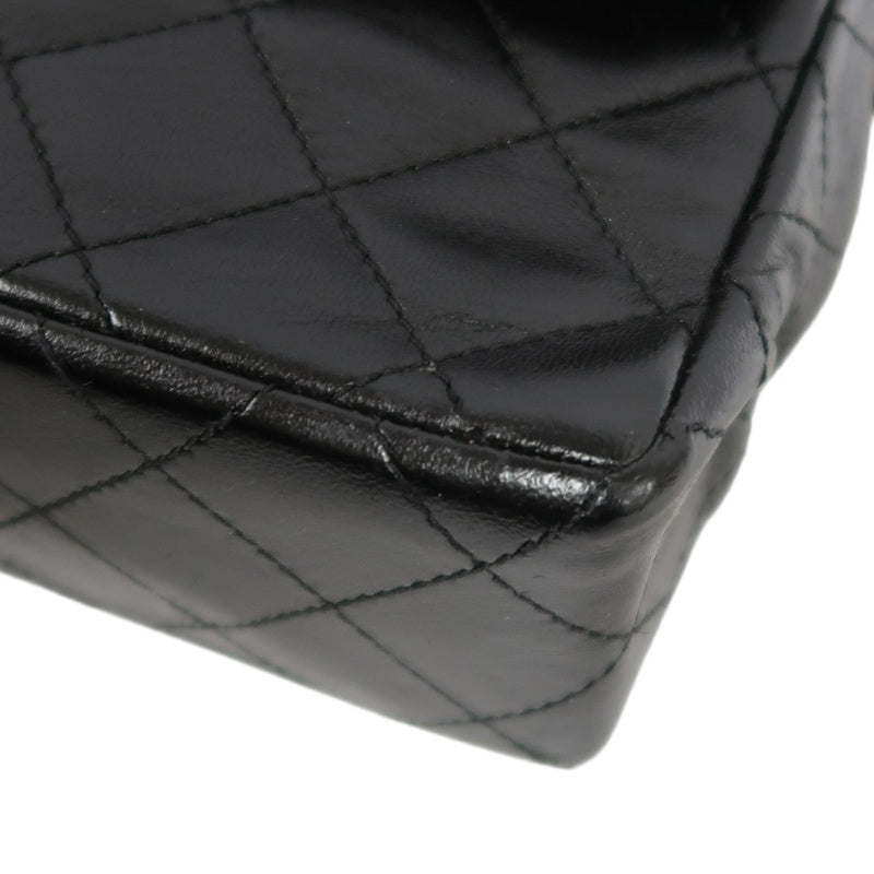 CHANEL Paris Limited Edition Matelasse Lambskin Flap Crossbody Bag Black Gold Hardware