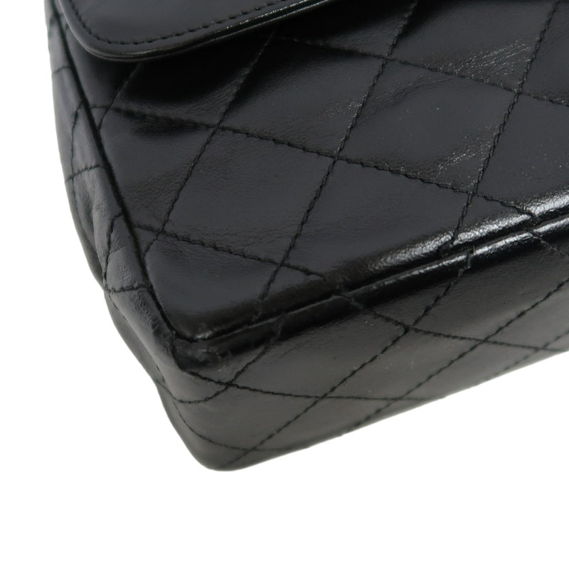 CHANEL Paris Limited Edition Matelasse Lambskin Flap Crossbody Bag Black Gold Hardware