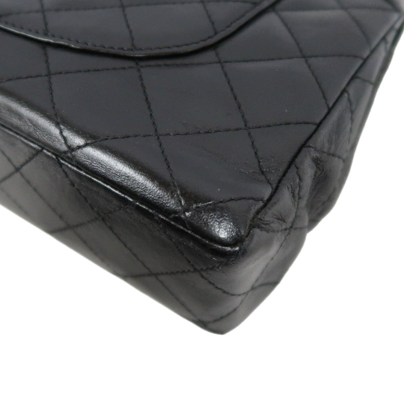 CHANEL Paris Limited Edition Matelasse Lambskin Flap Crossbody Bag Black Gold Hardware