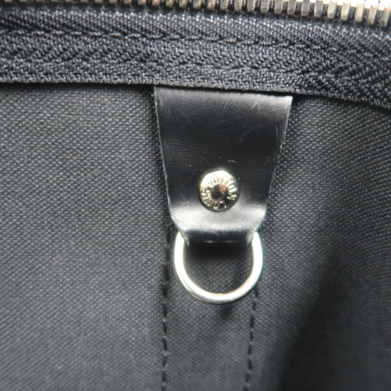 LOUIS VUITTON Keepall Damier Graphite Boston Travel Bag Black PVC