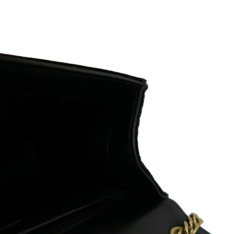 YVES SAINT LAURENT YSL Kate Tassel Velvet Chain Crossbody Bag Black Gold Hardware