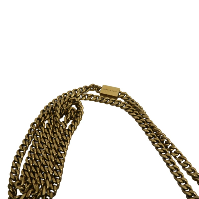 YVES SAINT LAURENT YSL Kate Tassel Velvet Chain Crossbody Bag Black Gold Hardware