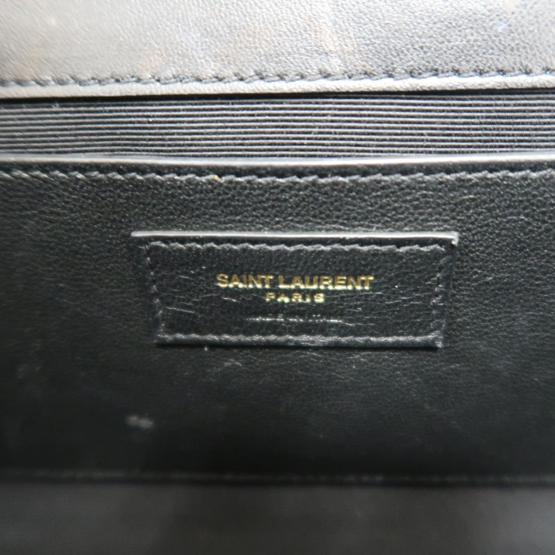 YVES SAINT LAURENT YSL Kate Tassel Velvet Chain Crossbody Bag Black Gold Hardware