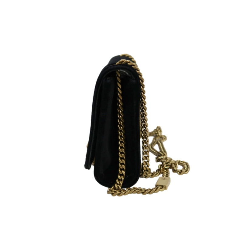 YVES SAINT LAURENT YSL Kate Tassel Velvet Chain Crossbody Bag Black Gold Hardware