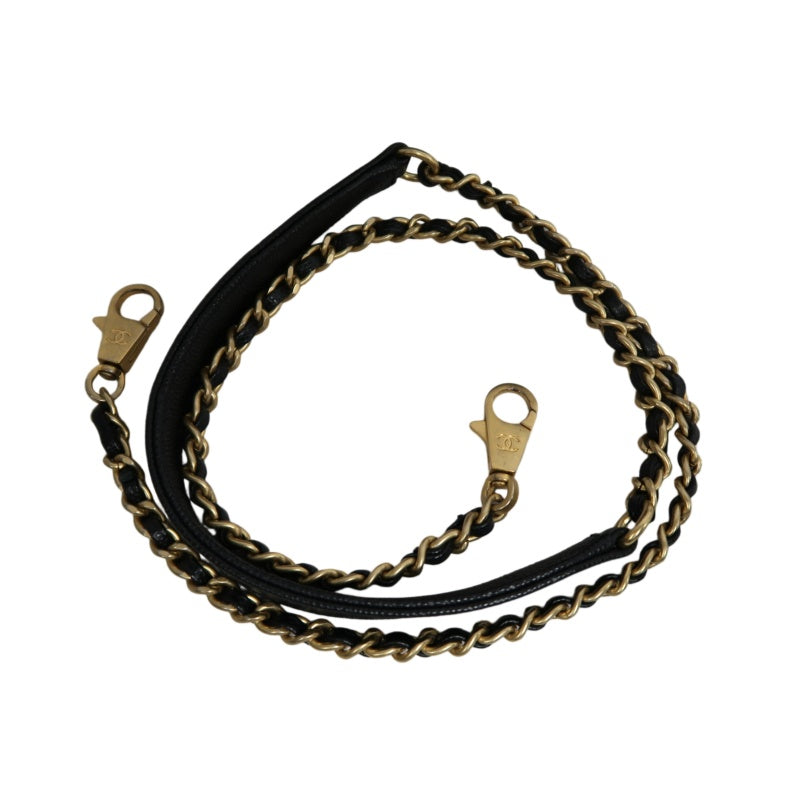 CHANEL Matelasse Coco Handle Caviar Leather Top Handle Bag Black Gold Hardware With shoulder straps