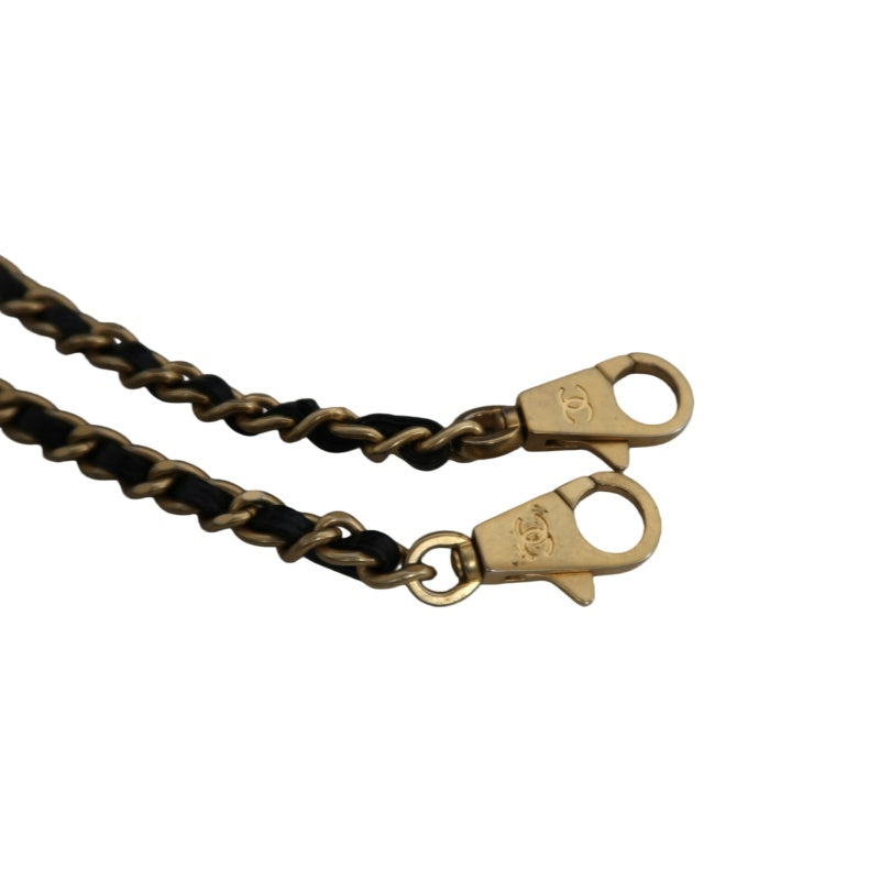 CHANEL Matelasse Coco Handle Caviar Leather Top Handle Bag Black Gold Hardware With shoulder straps