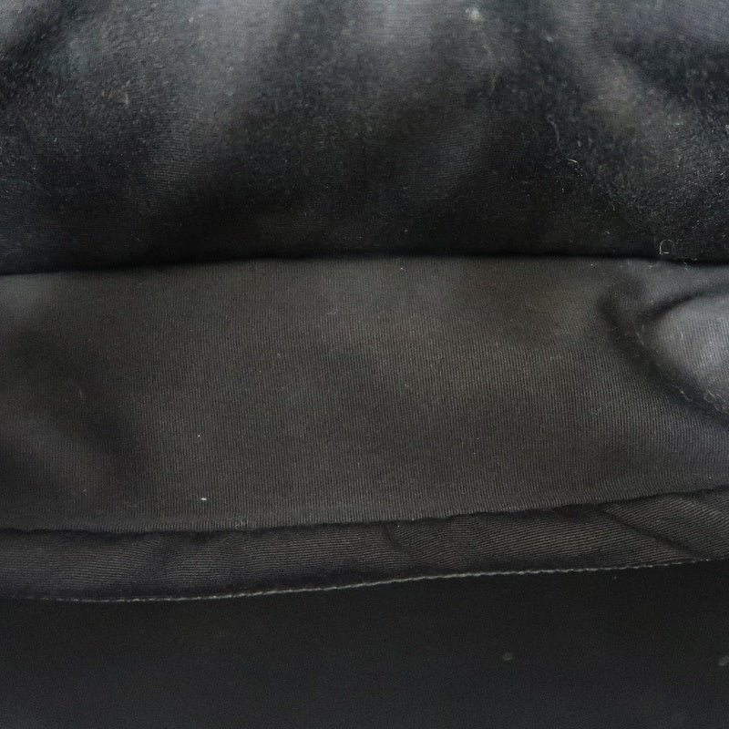 YVES SAINT LAURENT YSL NIKI Crinkled Waxed Leather Shoulder Bag Black