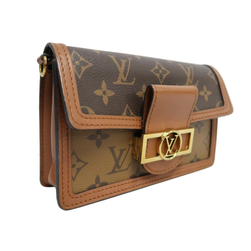 LOUIS VUITTON Dauphine Monogram Reverse Shoulder Bag Brown PVC