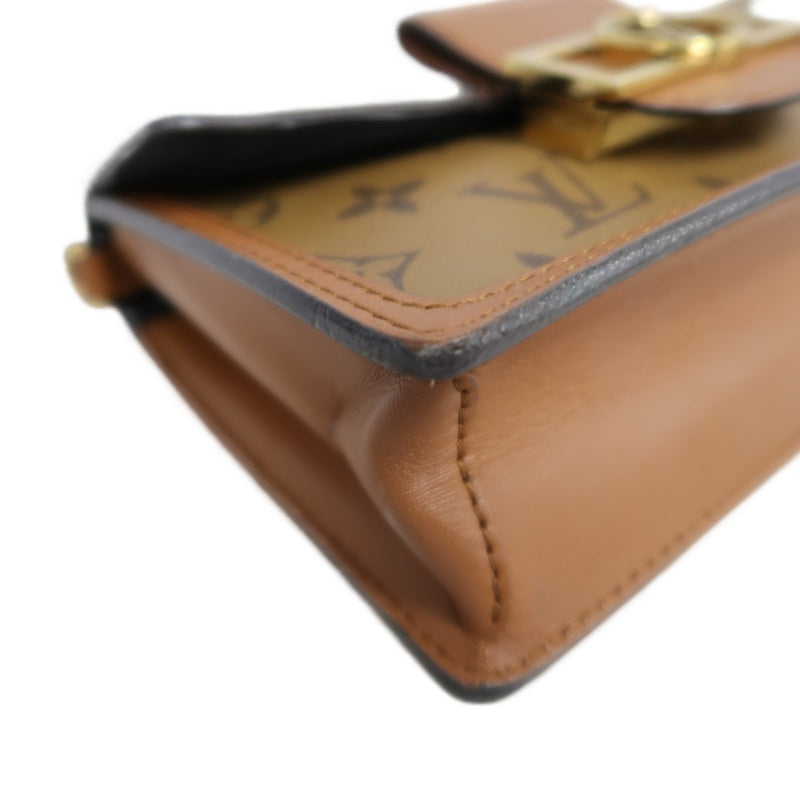 LOUIS VUITTON Dauphine Monogram Reverse Shoulder Bag Brown PVC