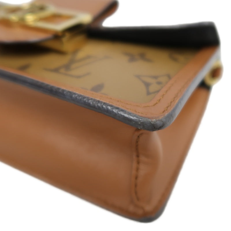 LOUIS VUITTON Dauphine Monogram Reverse Shoulder Bag Brown PVC