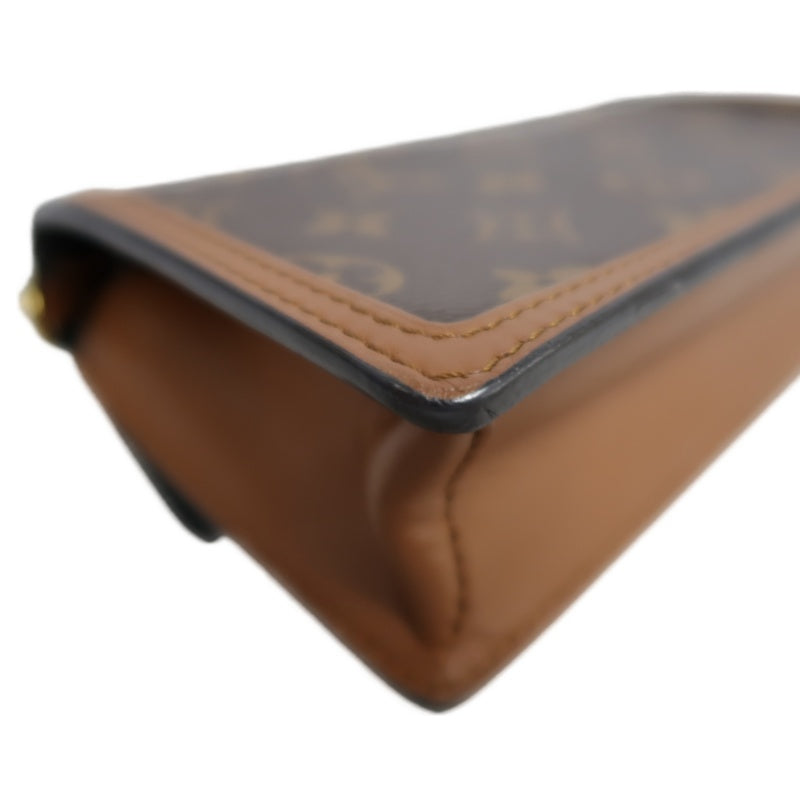 LOUIS VUITTON Dauphine Monogram Reverse Shoulder Bag Brown PVC