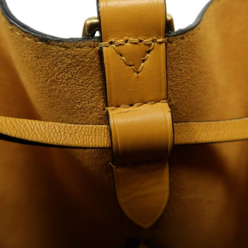 LOUIS VUITTON LV NeoNoe Damier Ebene Canvas Bucket Shoulder Bag Brown Yellow PVC