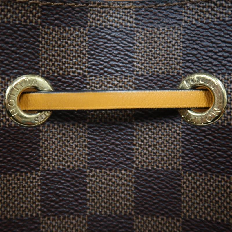 LOUIS VUITTON LV NeoNoe Damier Ebene Canvas Bucket Shoulder Bag Brown Yellow PVC