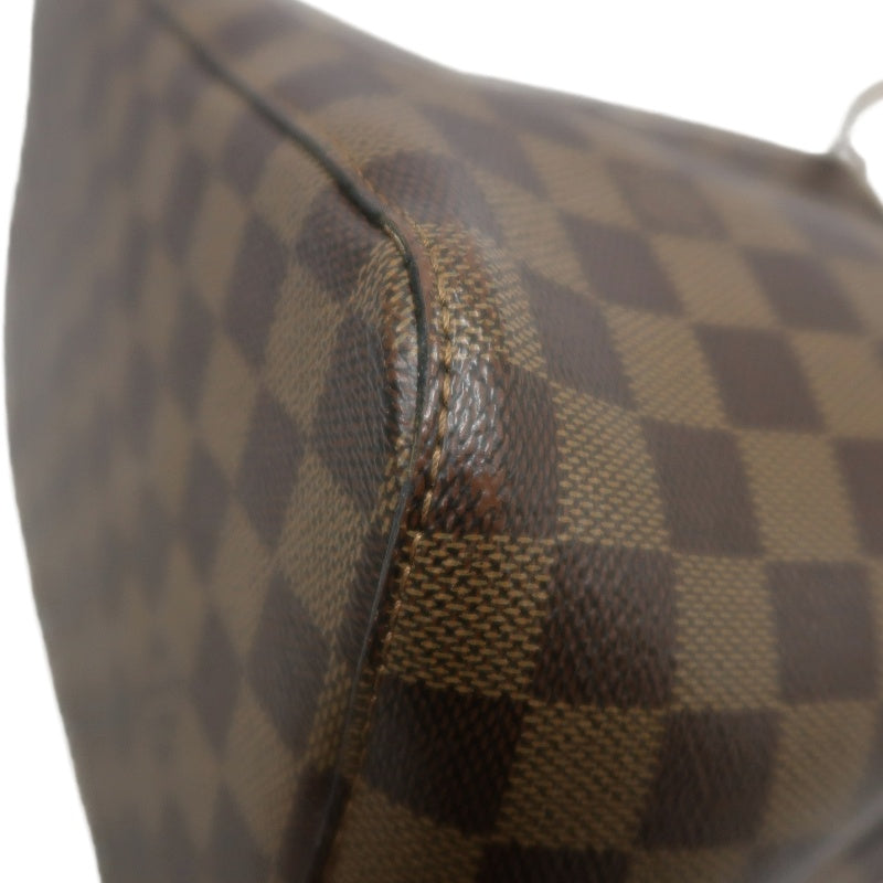 LOUIS VUITTON LV NeoNoe Damier Ebene Canvas Bucket Shoulder Bag Brown Yellow PVC
