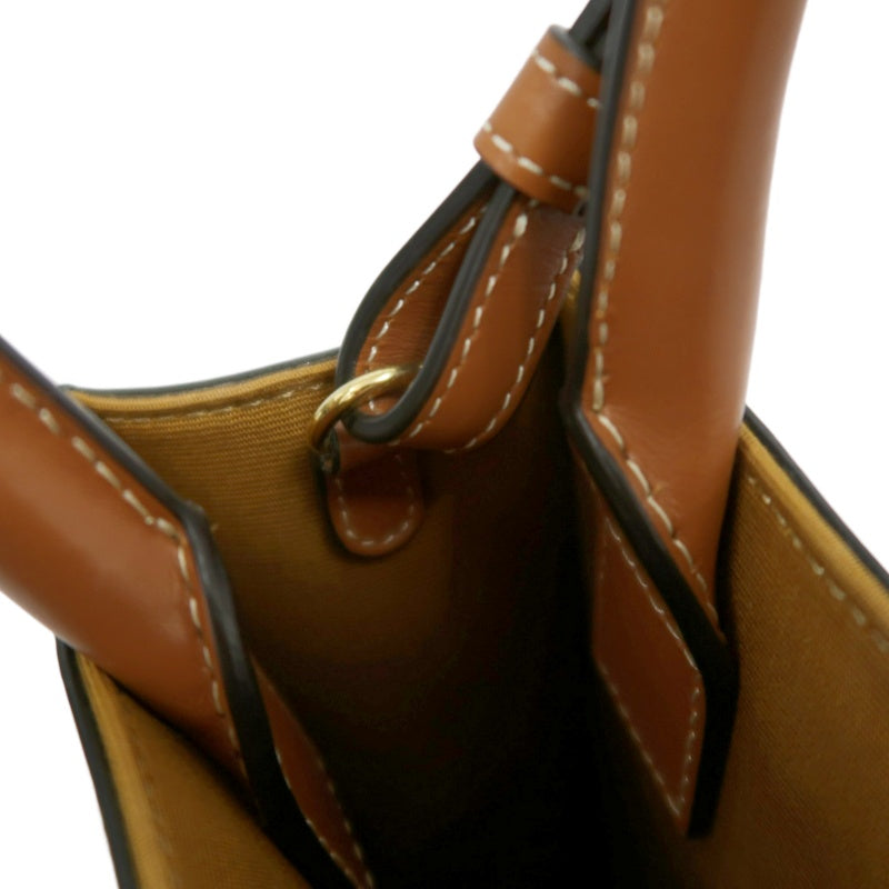 CELINE Mini Vertical Cabas Triomphe Canvas Tote Shoulder Bag Brown PVC