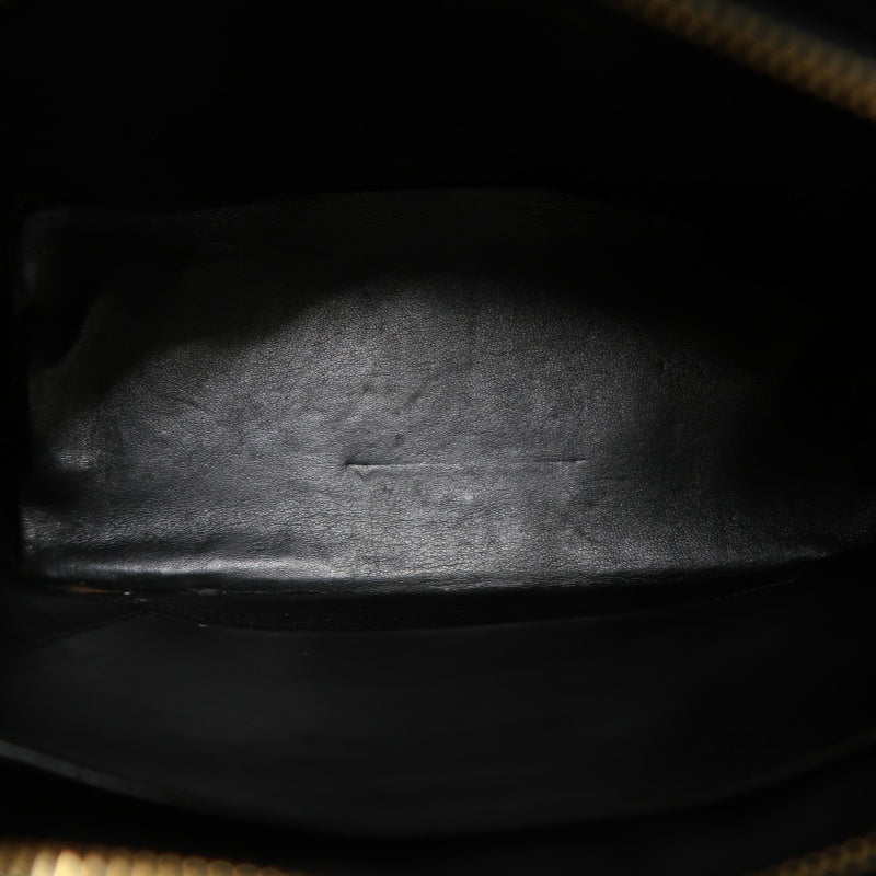 CHANEL Matelasse Vintage Caviar Leather Hilton Tote Shoulder Bag Black Gold Hardware