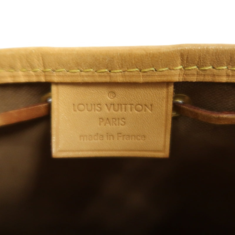 LOUIS VUITTON LV Nano Noe Monogram Canvas Mini Bucket Shoulder Bag Brown PVC