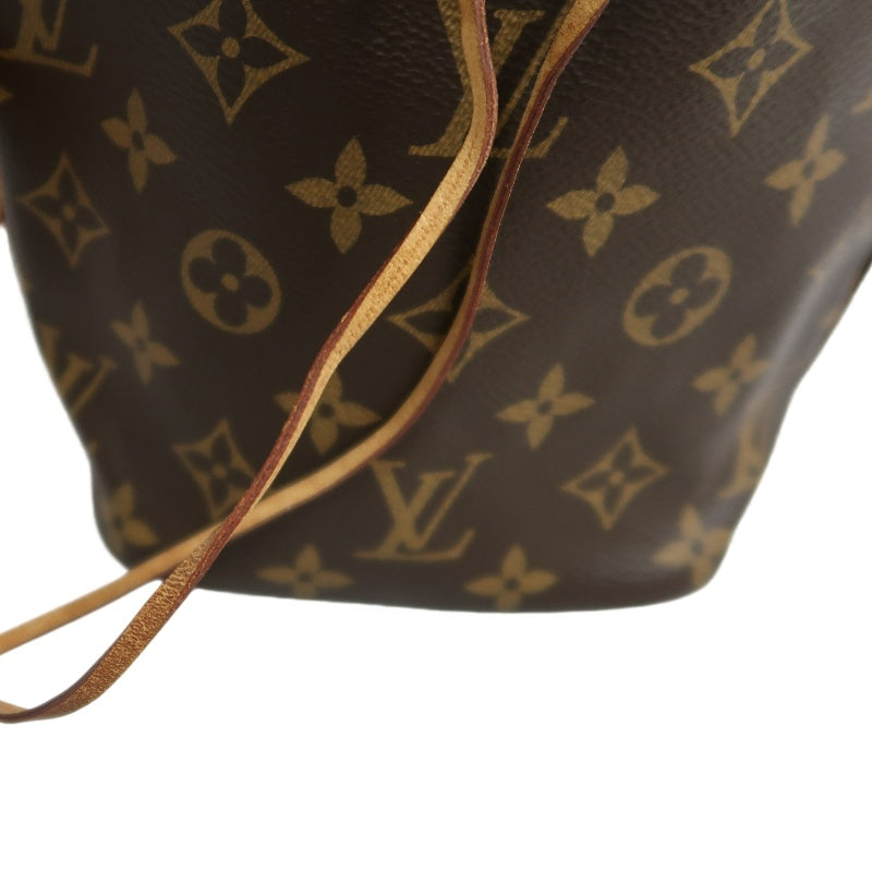 LOUIS VUITTON LV Nano Noe Monogram Canvas Mini Bucket Shoulder Bag Brown PVC