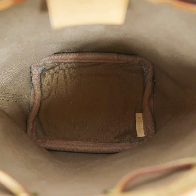 LOUIS VUITTON LV Nano Noe Monogram Canvas Mini Bucket Shoulder Bag Brown PVC