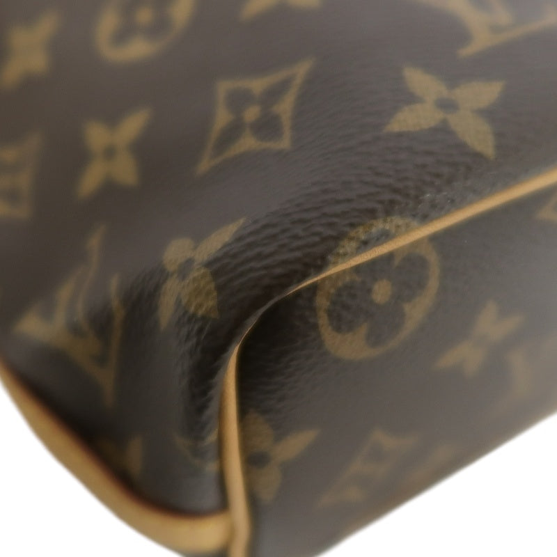 LOUIS VUITTON LV Nano Noe Monogram Canvas Mini Bucket Shoulder Bag Brown PVC