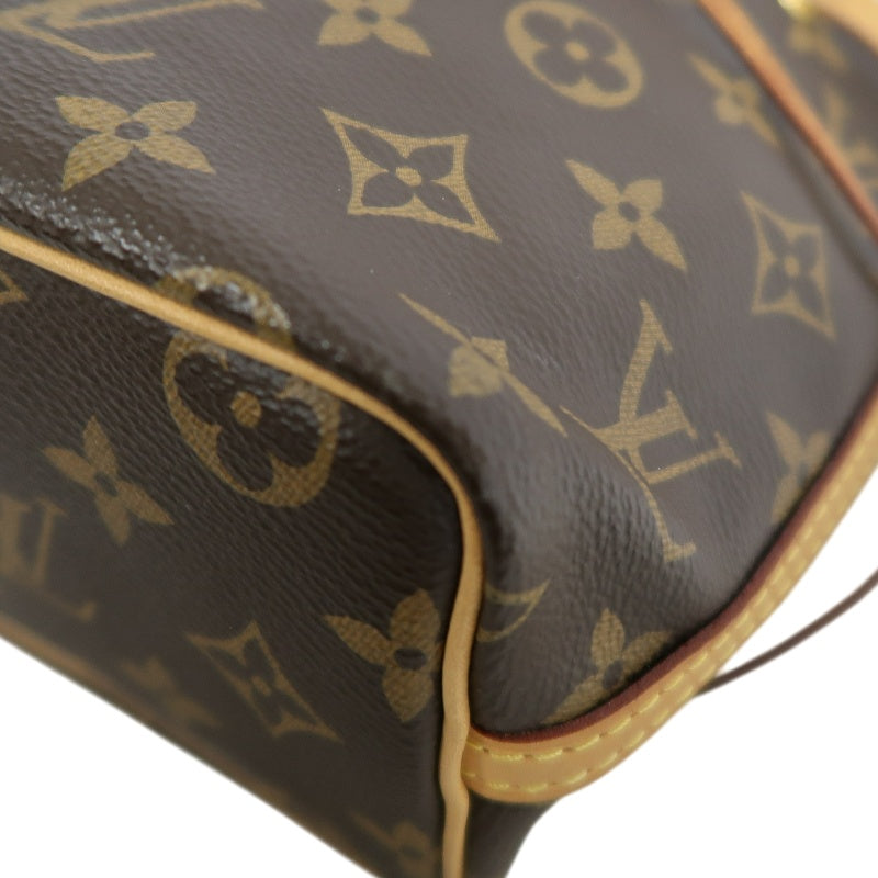 LOUIS VUITTON LV Nano Noe Monogram Canvas Mini Bucket Shoulder Bag Brown PVC