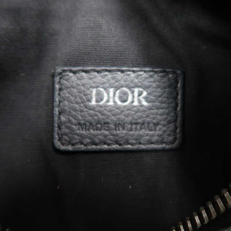 DIOR  Oblique Blue Canvas Flap Crossbody Bag