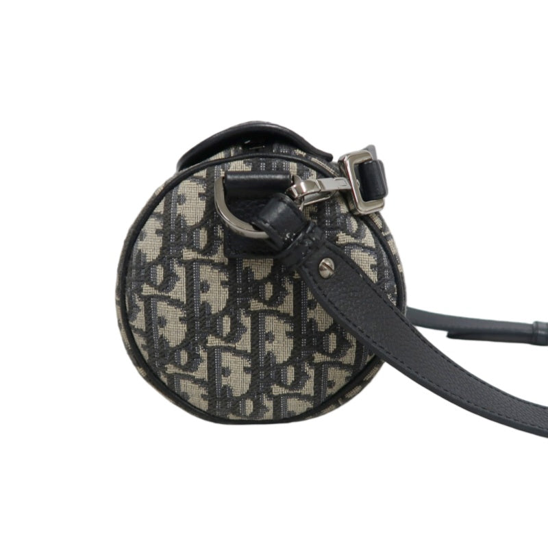 DIOR  Oblique Blue Canvas Flap Crossbody Bag