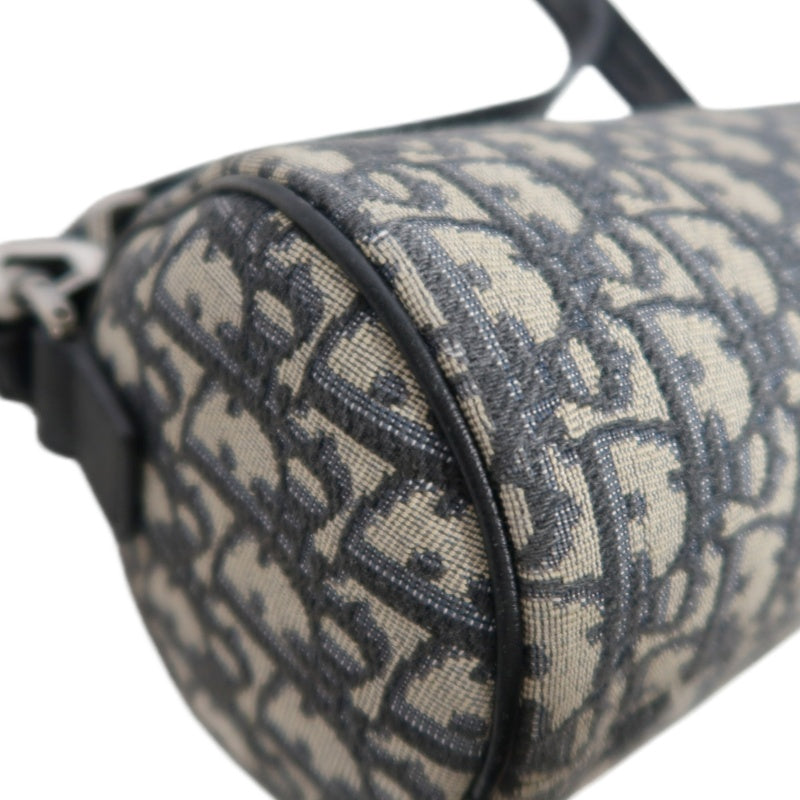 DIOR  Oblique Blue Canvas Flap Crossbody Bag