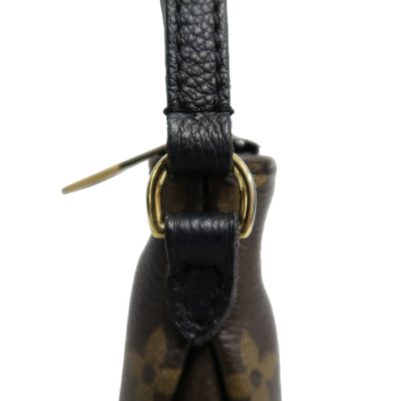 LOUIS VUITTON LV Pallas Monogram Canvas Noir Shoulder Bag Brown PVC
