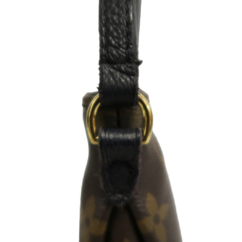 LOUIS VUITTON LV Pallas Monogram Canvas Noir Shoulder Bag Brown PVC
