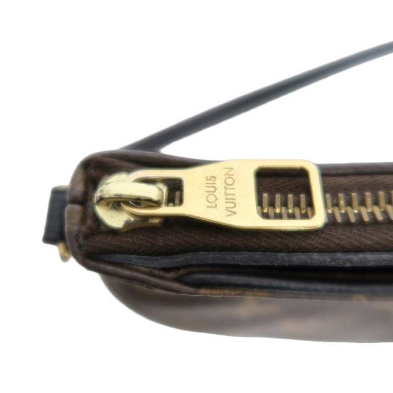 LOUIS VUITTON LV Pallas Monogram Canvas Noir Shoulder Bag Brown PVC