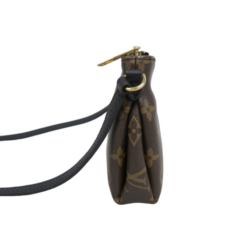 LOUIS VUITTON LV Pallas Monogram Canvas Noir Shoulder Bag Brown PVC