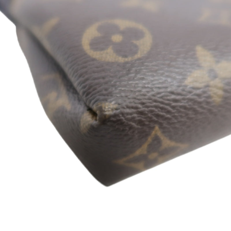 LOUIS VUITTON LV Pallas Monogram Canvas Noir Shoulder Bag Brown PVC