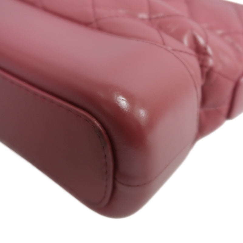 CHANEL Gabrielle Lambskin Hobo Shoulder Bag Pink Red