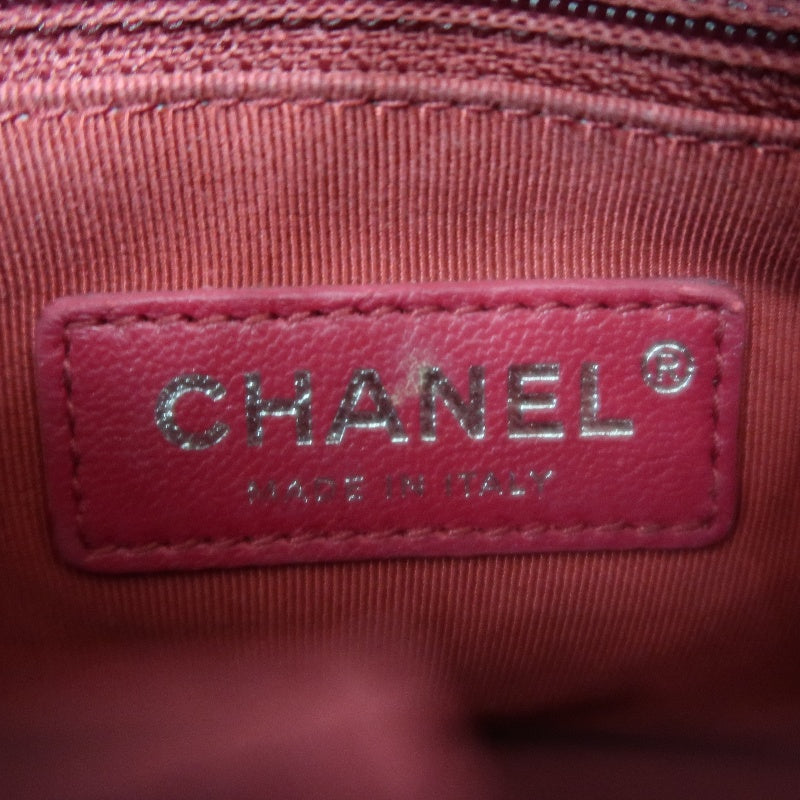 CHANEL Gabrielle Lambskin Hobo Shoulder Bag Pink Red