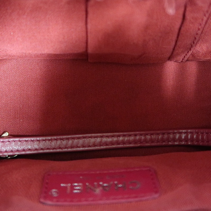 CHANEL Gabrielle Lambskin Hobo Shoulder Bag Pink Red