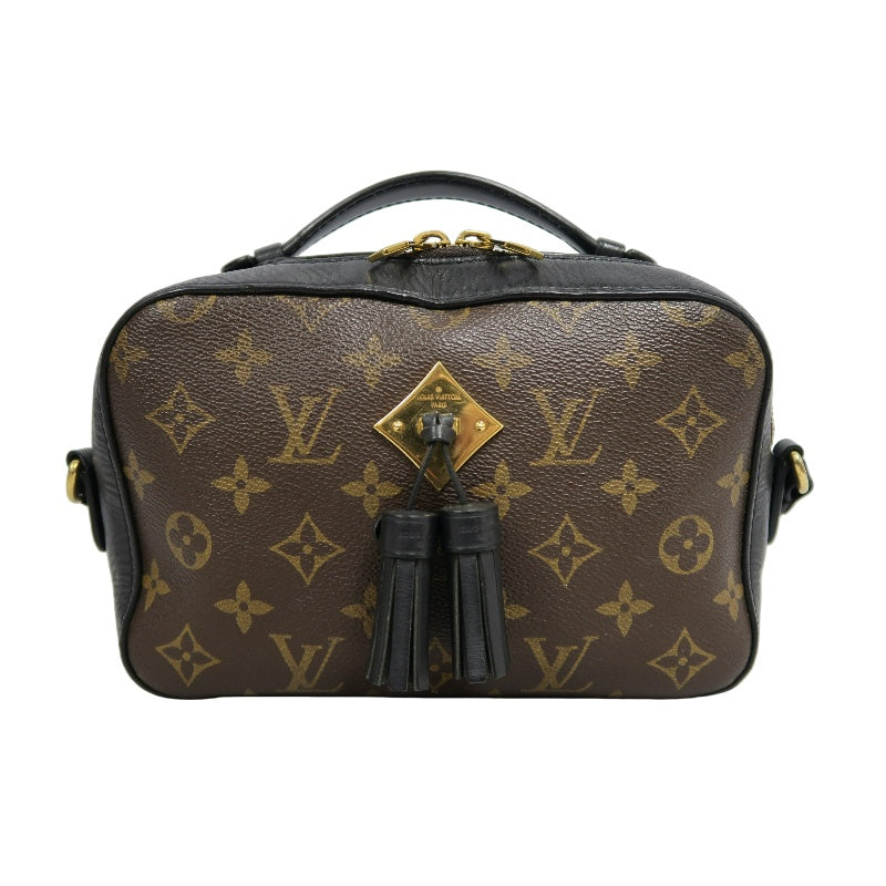 LOUIS VUITTON LV Saintonge Monogram Noir Tassel Camera Shoulder Bag Brown PVC