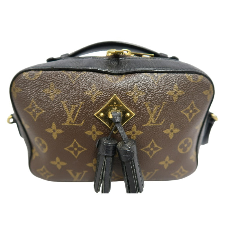 LOUIS VUITTON LV Saintonge Monogram Noir Tassel Camera Shoulder Bag Brown PVC