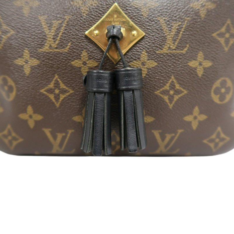 LOUIS VUITTON LV Saintonge Monogram Noir Tassel Camera Shoulder Bag Brown PVC