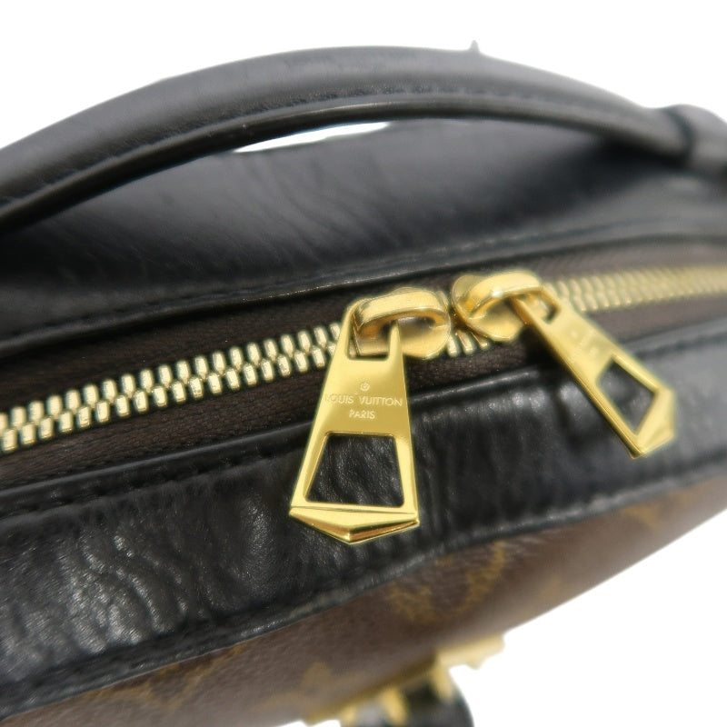 LOUIS VUITTON LV Saintonge Monogram Noir Tassel Camera Shoulder Bag Brown PVC