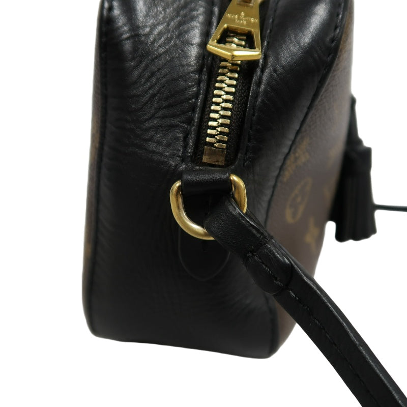 LOUIS VUITTON LV Saintonge Monogram Noir Tassel Camera Shoulder Bag Brown PVC