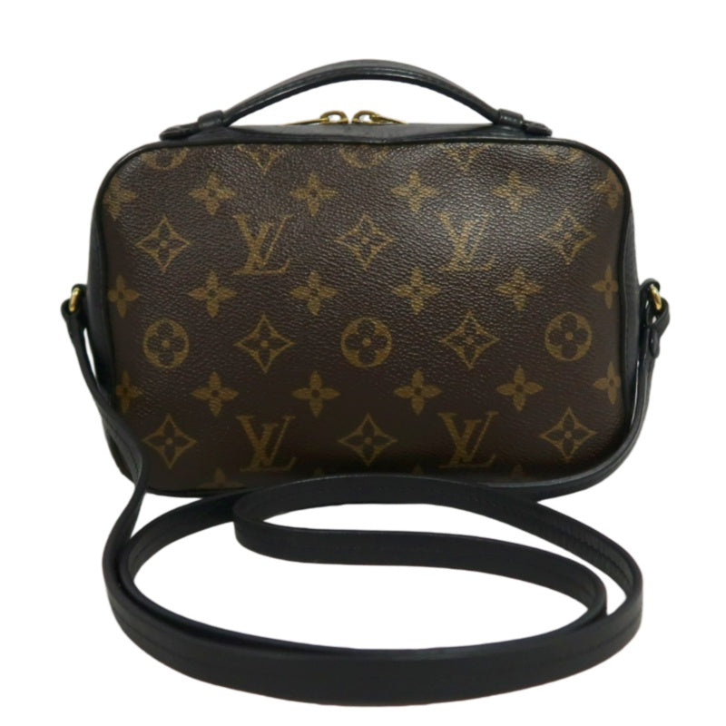 LOUIS VUITTON LV Saintonge Monogram Noir Tassel Camera Shoulder Bag Brown PVC