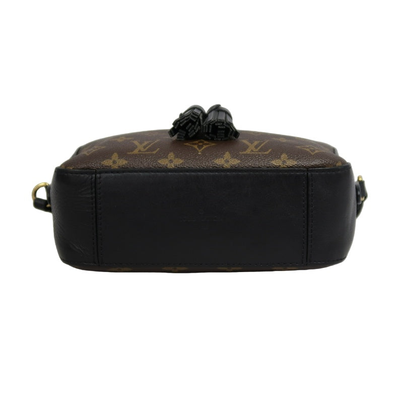 LOUIS VUITTON LV Saintonge Monogram Noir Tassel Camera Shoulder Bag Brown PVC