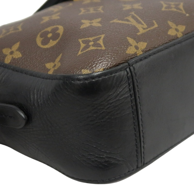LOUIS VUITTON LV Saintonge Monogram Noir Tassel Camera Shoulder Bag Brown PVC