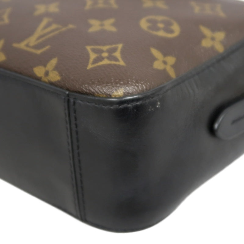 LOUIS VUITTON LV Saintonge Monogram Noir Tassel Camera Shoulder Bag Brown PVC